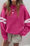 66 GAME DAY Varsity Striped Plus Size Sweatshirt (S-4X)