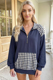 66 Casual Quarter Zip Cotton Long Sleeve Sweatshirt (S-XL)