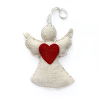 Heart Angel Christmas Ornament