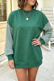 66 Plus Size Plaid/ Dot Mock Neck Sweatshirt (S-4X)