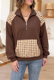66 Casual Quarter Zip Cotton Long Sleeve Sweatshirt (S-XL)