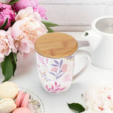Bailey Botanical Bliss Ceramic Tea Mug & Infuser by Pinky Up