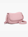 Daia Whipstitch Flapover Crossbody w/ Whipstitch Strap