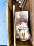 Vintage Apothecary Red Matches: Red