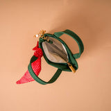 Tiny Tote Bag Charm-Merry Little Bow