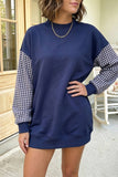 66 Plus Size Plaid/ Dot Mock Neck Sweatshirt (S-4X)