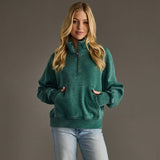 Dk Green Quarter Zip Sweatshirt