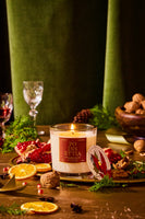 Rewined Poinsettia Candle