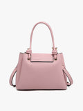 M2801 Zoey Triple Compartment Satchel w/ Twist-Lock Closure