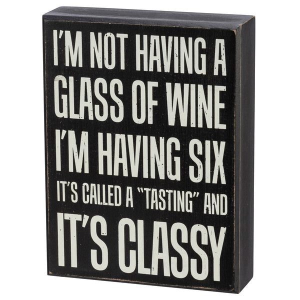 Wine Tasting Box Sign