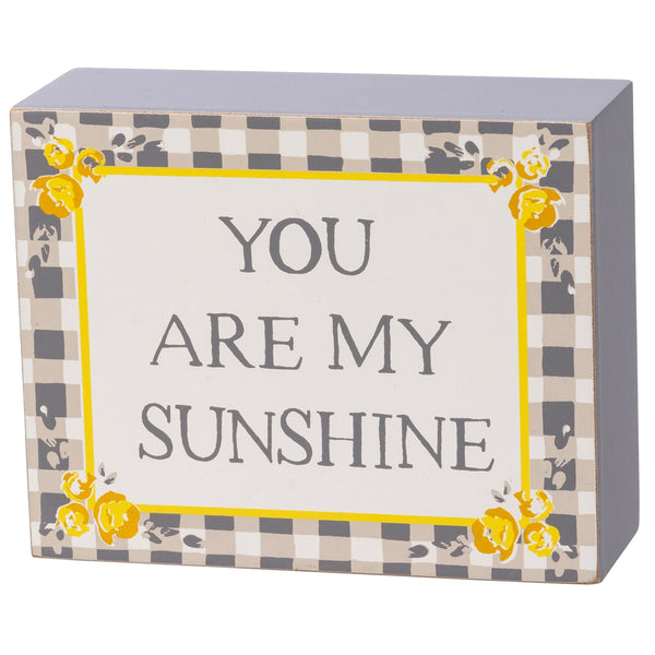 You Are My Sunshine Watercolor Box Sign