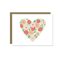 Floral Heart Note Card