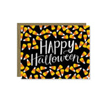 Happy Halloween, Candy Corn, Fall Greeting Card, Cute