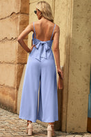 Spaghetti Strap Tied Seam Detail Jumpsuit