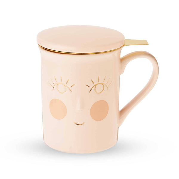 Annette Hello Beautiful Ceramic Tea Mug & Infuser