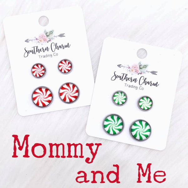 Green Christmas Peppermint Mommy & Me