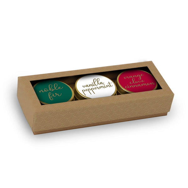 Holiday Candle Tin Gift Box Set by