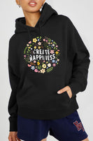 Simply Love Full Size CREATE HAPPINESS Graphic Hoodie