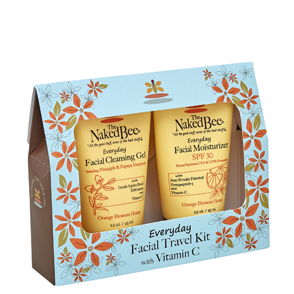 The Naked Bee Everyday Facial Travel Kit with Vitamin C