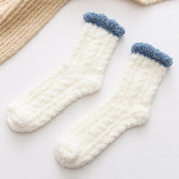 Soft Plush Cable Knit Socks