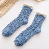 Soft Plush Cable Knit Socks