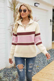 Quarter-Zip Collared Neck Sweater