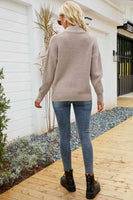 Quarter-Zip Collared Neck Sweater