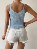 Scoop Neck Mixed Knit Cami