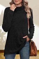 Turtleneck High Low Top