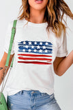 US Flag Graphic Round Neck Tee