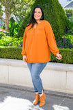 Bop To The Top Puff Sleeve Blouse In Caramel