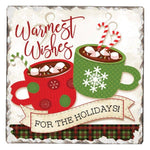 Warmest Wishes Single Tumbled Tile Stone Coaster