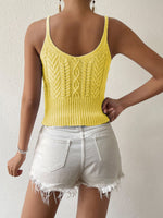 Scoop Neck Mixed Knit Cami