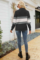 Quarter-Zip Collared Neck Sweater