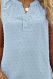 Swiss Dot Notched Neck Tank