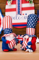 2-Piece Independence Day Decor Gnomes