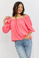 Culture Code Made For Me Full Size Long Puff Sleeve Top
