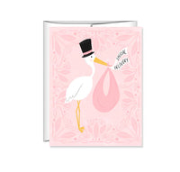 Special Delivery, Girl Baby Shower Card, Baby gift, Pink
