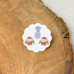Ugly Sweater Signature Enamel Stud Earrings - Fairisle
