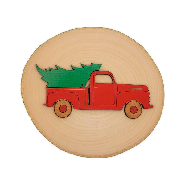 Old Red Truck/Tree Ornament