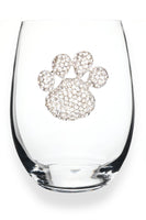 The Queens Jewels — Paw Print Stemless Wine Glass