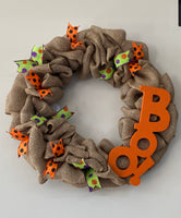 Halloween Wreath — Boo