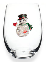 The Queens Jewels — Snowman Stemless Wine Glass