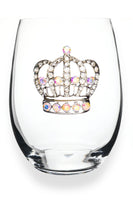 The Queens Jewels — Aurora Borealis Crown Stemless Wine Glass
