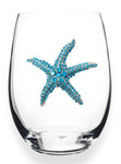 The Queens Jewels — Blue Starfish Stemless Wine Glass
