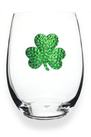 The Queens Jewels — Shamrock Stemless Wine Glass