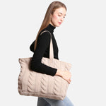 ComfyLuxe Cable Knit Tote