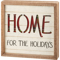 Home for the Holidays Box Sign