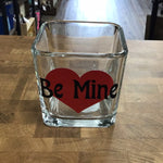 Be Mine Glass Candy Container