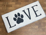 Paw Print Love Sign